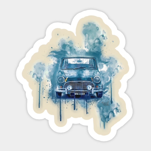 Mini Cooper Splash Art Sticker by AaaahEeeekStudio